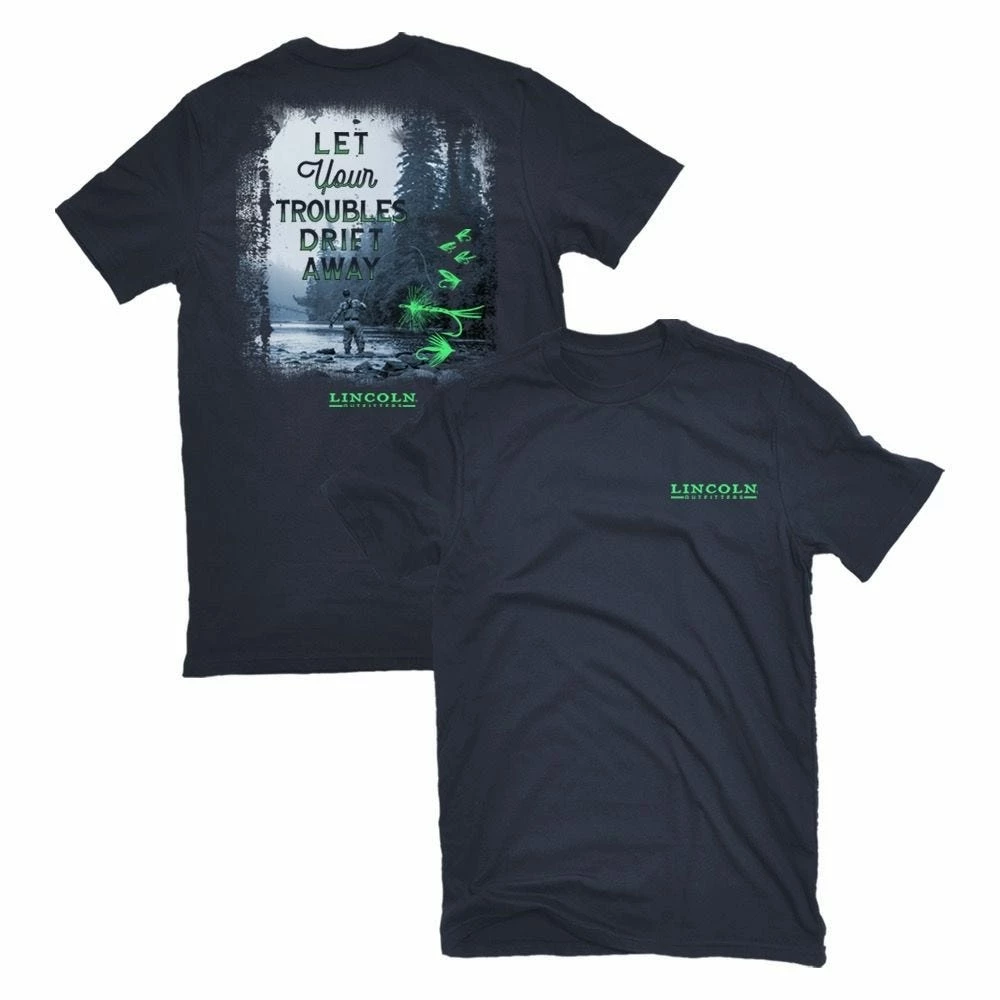 Lincoln Outfitters Men's Let Your Troubles Drift Away Short Sleeve T-Shirt - LO-128 - T-Shirts