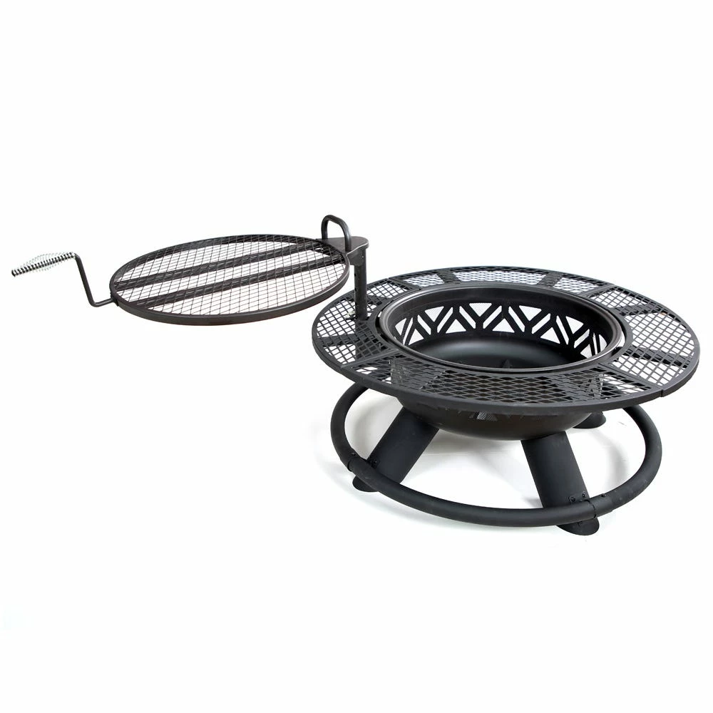 Lincoln Outfitters Steel Fire Pit with BBQ Grate - 90-165-0204 - Fire Pits & Heaters - Image 8