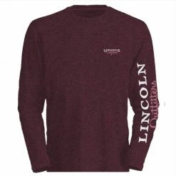 Lincoln Outfitters Ladie's Long Sleeve Logo Shirt, Windsor Wine Black Heather - LO-LLS708-WWBH - Long Sleeve Shirts Women's