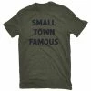 Lincoln Outfitters Men's Short Sleeve Small Town Famous T-Shirt Deep Lichen Black Heather - LO-146 - T-Shirts