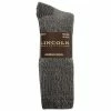 Lincoln Outfitters Men's Merino Wool Blend Sock 2 Pack Charcoal - L2/8791-CHAR - Socks