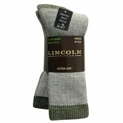Lincoln Outfitters Boy's Merino Wool Blend Boot Sock 2 Pack Black - L2/8857-OL/BL - Socks