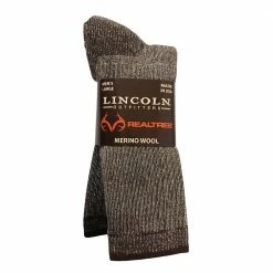 Lincoln Outfitters Men's Merino Wool Boot Sock 2 Pack Brown - RT/L2/9743-BRN - Socks