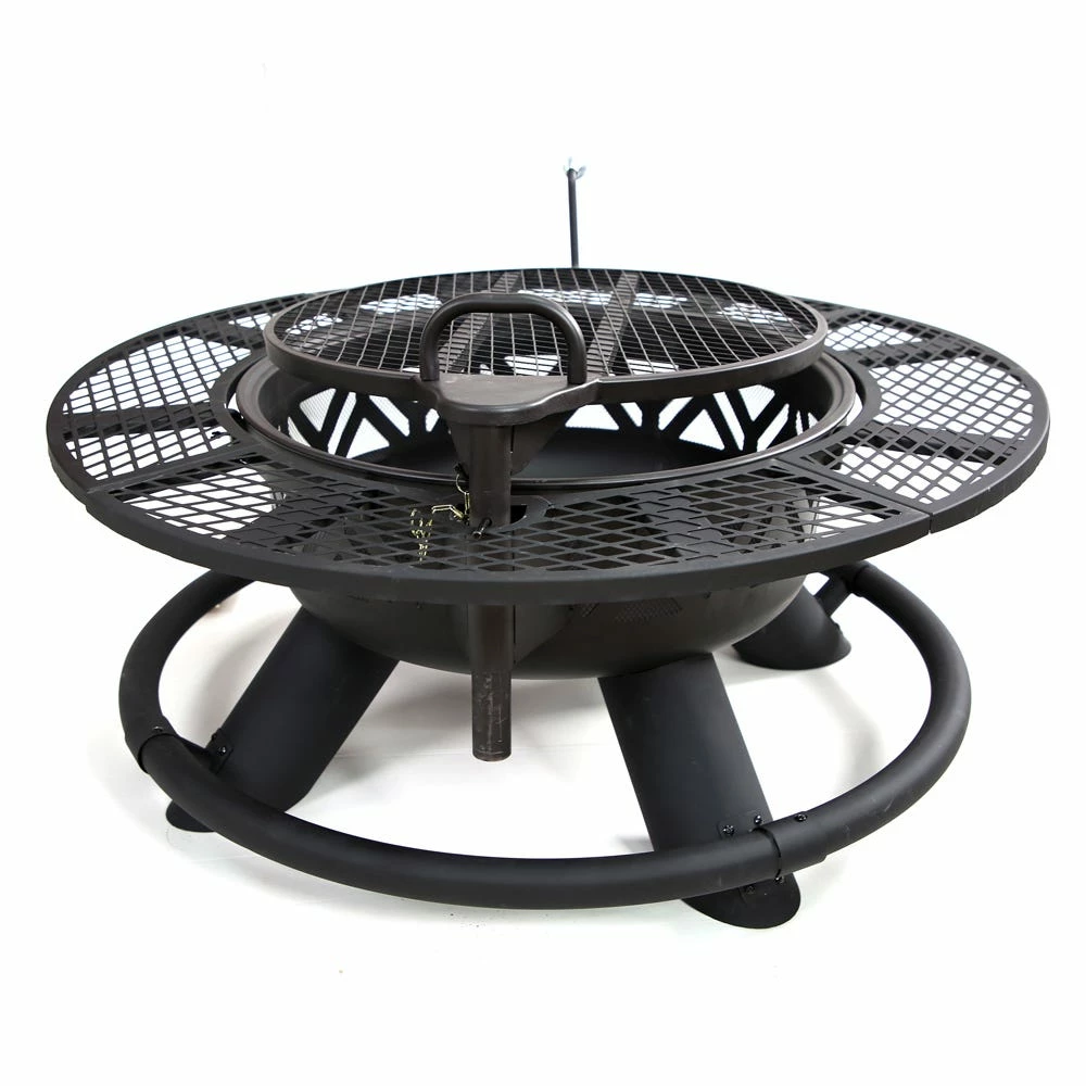 Lincoln Outfitters Steel Fire Pit with BBQ Grate - 90-165-0204 - Fire Pits & Heaters - Image 6