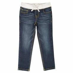 Lincoln Outfitters Youth Girl's Straight Fit Pull-On Jean with Knit Waistband - LOG7271XDW - Jeans