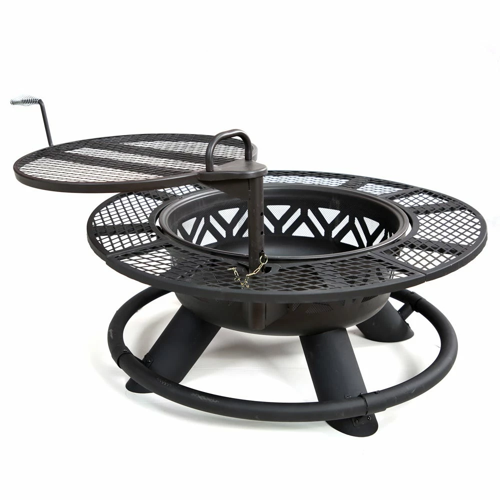 Lincoln Outfitters Steel Fire Pit with BBQ Grate - 90-165-0204 - Fire Pits & Heaters - Image 7