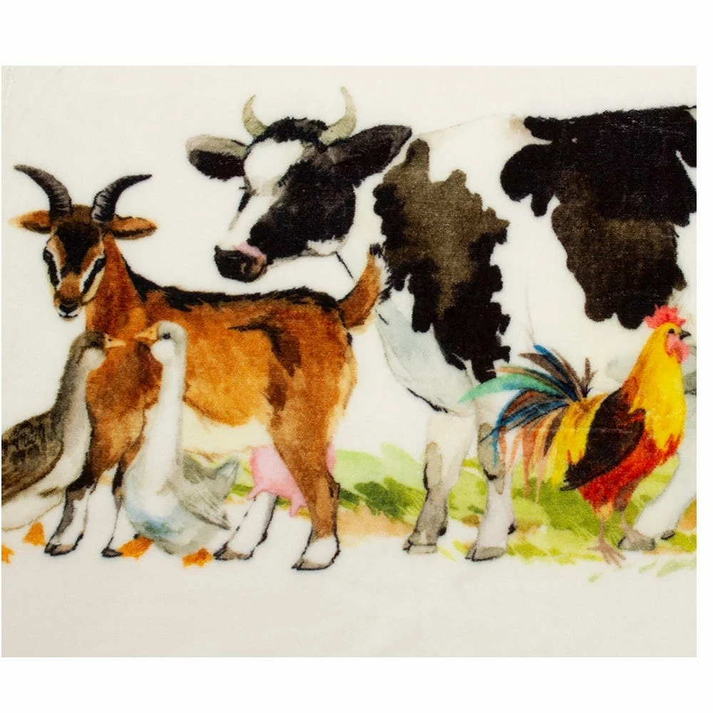 Lincoln Outfitters Funny Family Cow Printed Photoreal Velvet 50 x 60 Throw - RK-PHVEL-FUN - Blankets & Bedspreads - Image 2