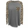 Lincoln Outfitters Ladies Long Sleeve Leopard Pocket Raglan Fashion T-Shirt - LO-LFRPK-01 - Long Sleeve Shirts Women's