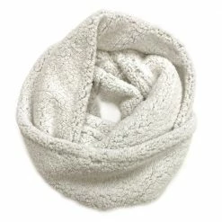 Lincoln Outfitters Women's Frosted Sherpa Eternity Scarf Light Gray - P22977-GR - Women's Eternity Scarfs