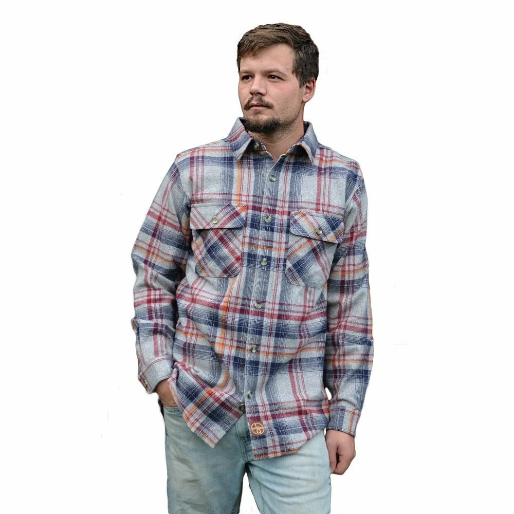 Lincoln Outfitters Men's Big and Tall Brawny Flannel Cloud Heather LOFB-E0400CLDBT - Long Sleeve Shirts