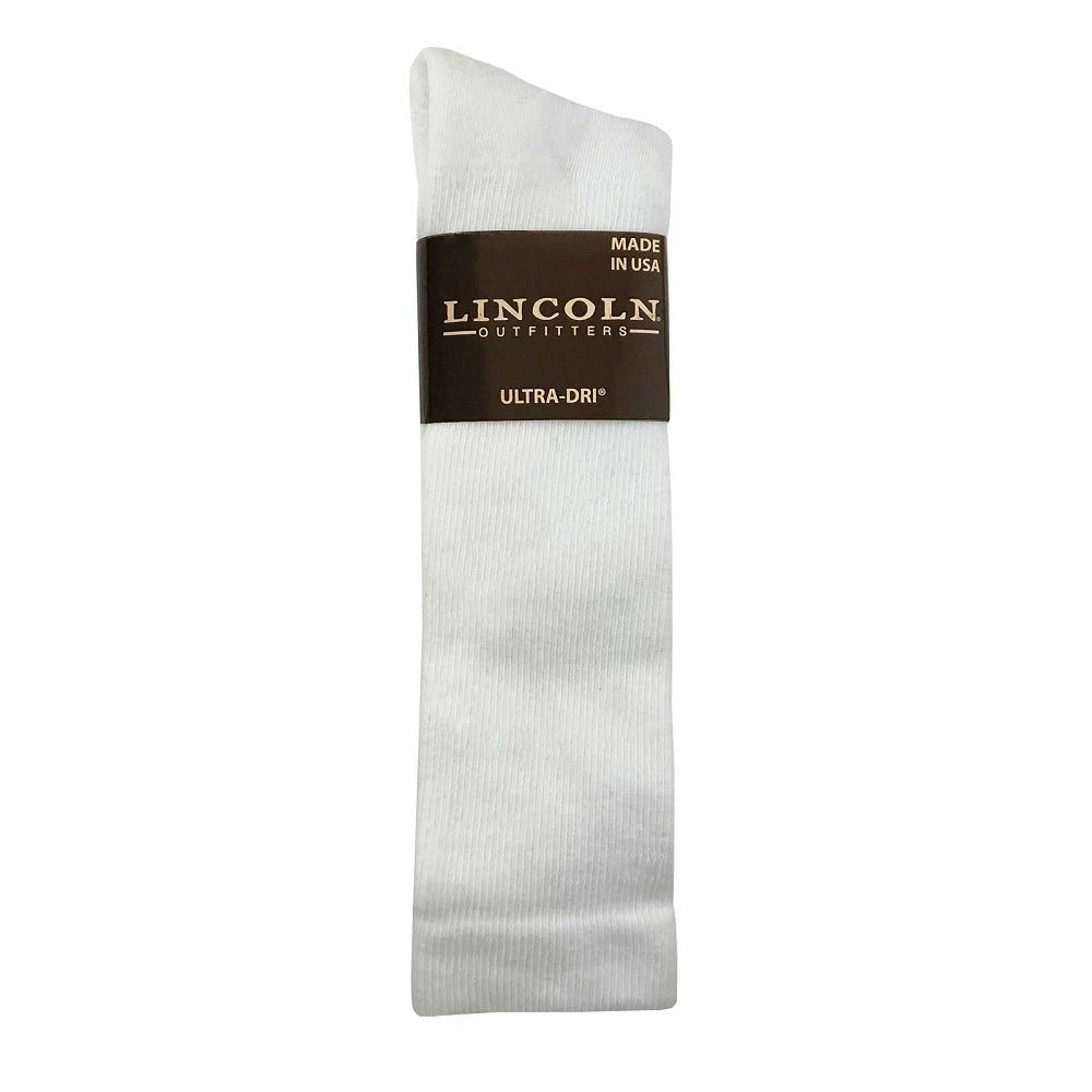 Lincoln Outfitters Men's Western Boot Sock White - L9157-W - Socks