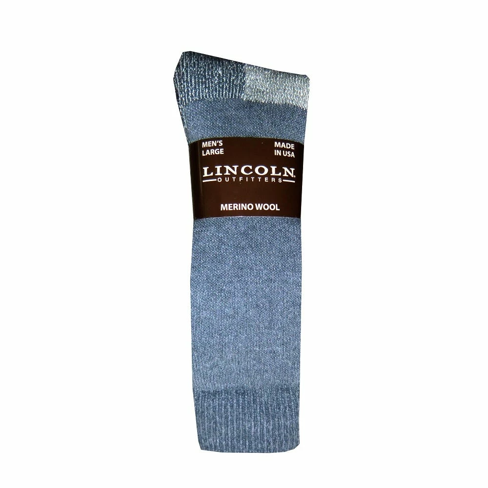 Lincoln Outfitters Men's Big Bertha Merino Wool Sock Charcoal - L844-CH - Socks