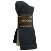 Lincoln Outfitters Men's Crew Sock 3 Pack Assorted - L3/951-A - Socks